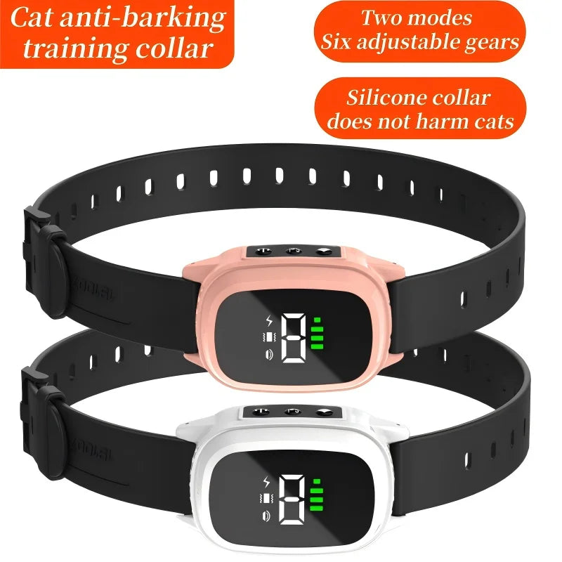 YHLC 800m Cat Anti Meowing Collar, Automatic No Shock Vibration Collar for Cats, Cat Trainer Designed Collar for Stop Meowing
