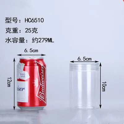 Wholesale 50pcs/pack Empty Plastic Clear Cosmetic Jars PET Food Jar Makeup Container With plastic lid Food Cans Seal Cans