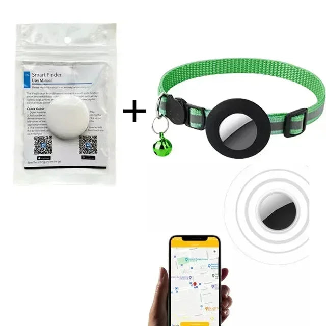 Bluetooth Cat Dog Pet Anti-lost Tracker Pet GPS Tracker Smart Locator Dog Brand Pet Detection Wearable Tracker Reflective Collar