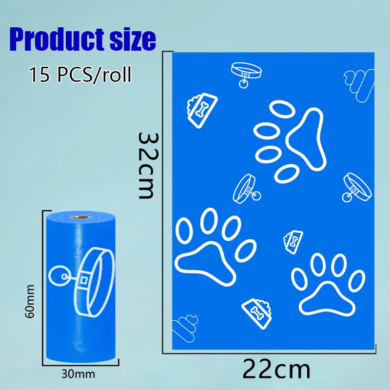 Pet EPI Degradable Dog poop Bag Fresh Fragrance Blue Pet Double Layer Thickened Leak proof Garbage Bag
