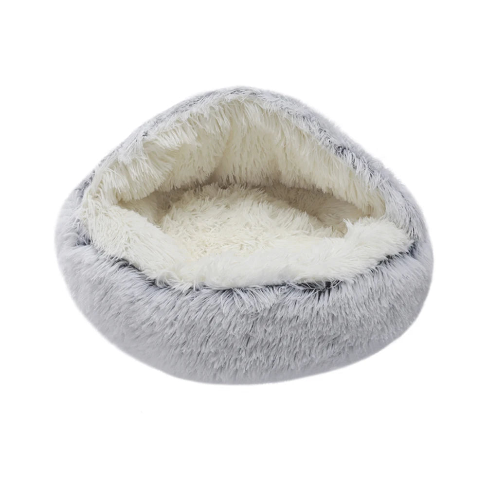 Tieker Plush Pet Bed Round Cat and Dog Soft Bed Pet Mattress Sleeping Hole Universal Suitable for All Seasons Small Cats and Dog