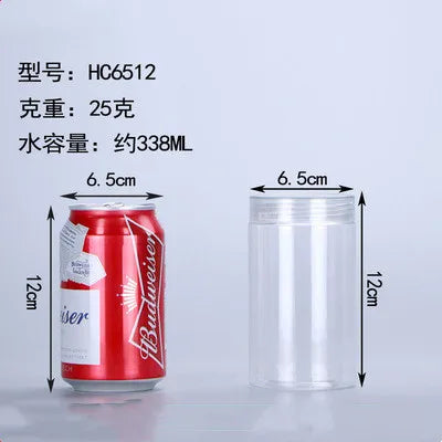 Wholesale 50pcs/pack Empty Plastic Clear Cosmetic Jars PET Food Jar Makeup Container With plastic lid Food Cans Seal Cans