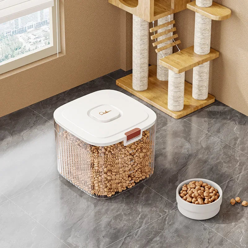 Pet Food Storage Bucket Dog Food Bucket Moisture-proof Storage Cat  Box With Lid