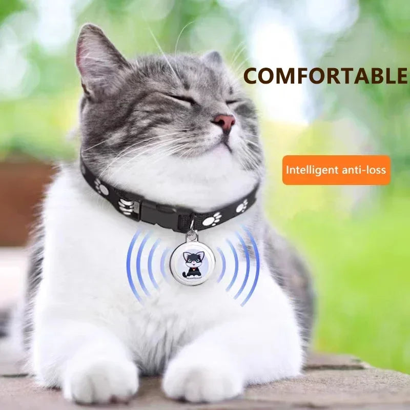 New AirTag Dog Collar Tracker, Anti-Lost GPS Mini Smart Pet Locator, Find My Pet Bluetooth Activity Tracker for Dogs Cats
