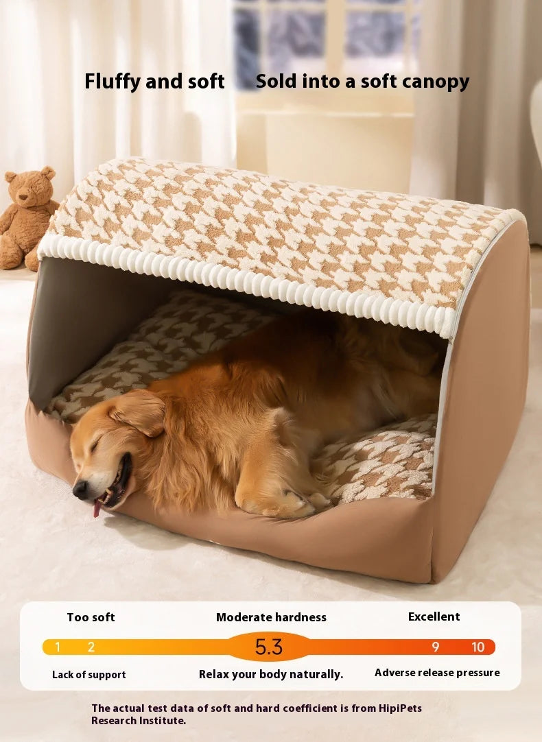 Autumn and Winter Dog Thousand Birds Grid Drawer Dog Kennel Large Dog Large Dog Kennel Deep Sleep Cat Kennel Pet Kennel