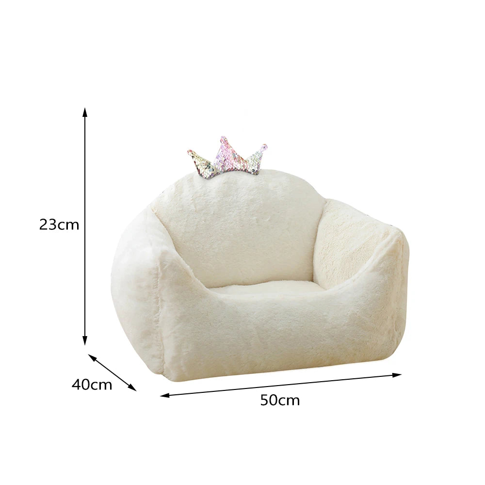 Tieker Upholstered Pet Bed Crown Shaped Comfort Deluxe Cat Kennel Pet Sleeping Pad Dog Bed