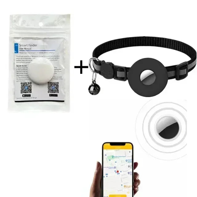 Bluetooth Cat Dog Pet Anti-lost Tracker Pet GPS Tracker Smart Locator Dog Brand Pet Detection Wearable Tracker Reflective Collar
