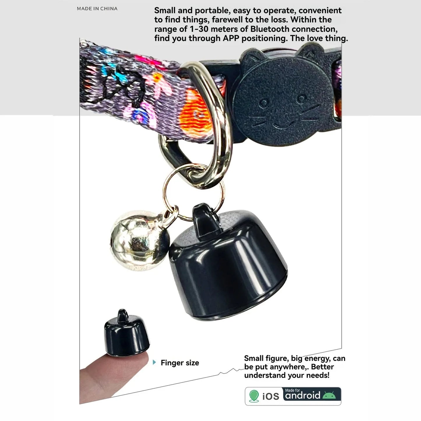 Mini Pets Global Locator Compatible with Android ISO System For birds and dogs and cats View 3 days of movement GPS Tracker