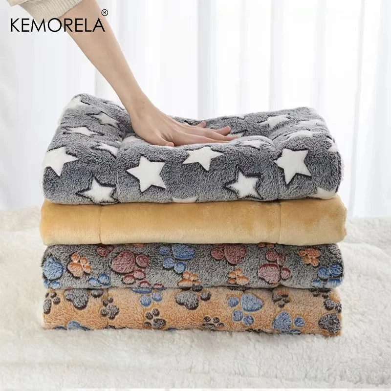 KEMORELA Flannel Pet Sleeping Mat Dog Bed Cat Litter Puppy Bed Dog SofaMattress Cushion for Small Large Dog Blanket Pet Supplies