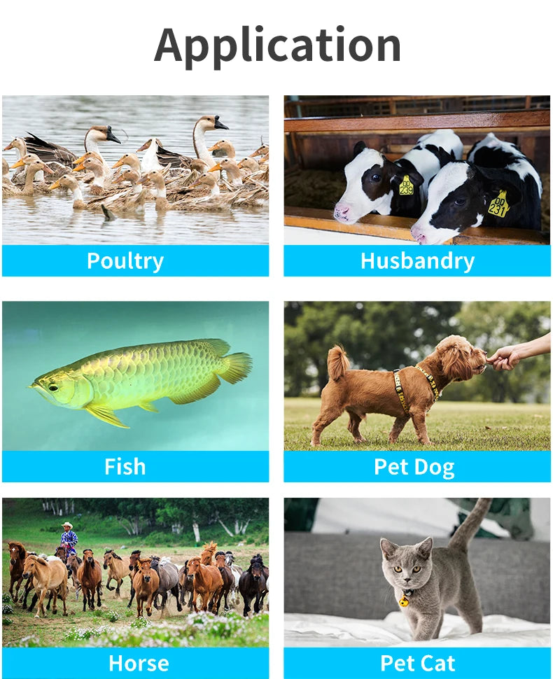 Handheld 134.2KHz 125kHz Animal RFID Reader Pet Cat Dog Microchip Scanner FDX-B Glass Chip USB/Bluetooth Tag Reader