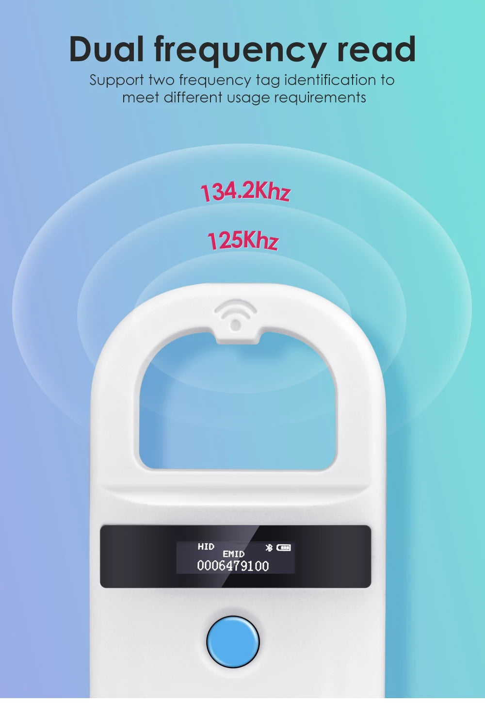 Pet ID Chip Digital Scanner USB RFID Dog Cat Animal Handheld 134.2KHz Identification Tag Card Reader Chip