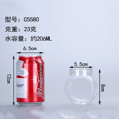 Wholesale 50pcs/pack Empty Plastic Clear Cosmetic Jars PET Food Jar Makeup Container With plastic lid Food Cans Seal Cans