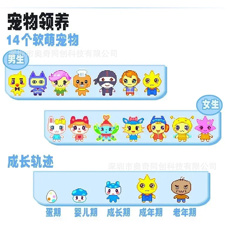 Hot Tamagotchi Toumapet Photograph Virtual Pet Machine Wechat Interaction Make Friends Usb Charging Electronic Pets Game Conso