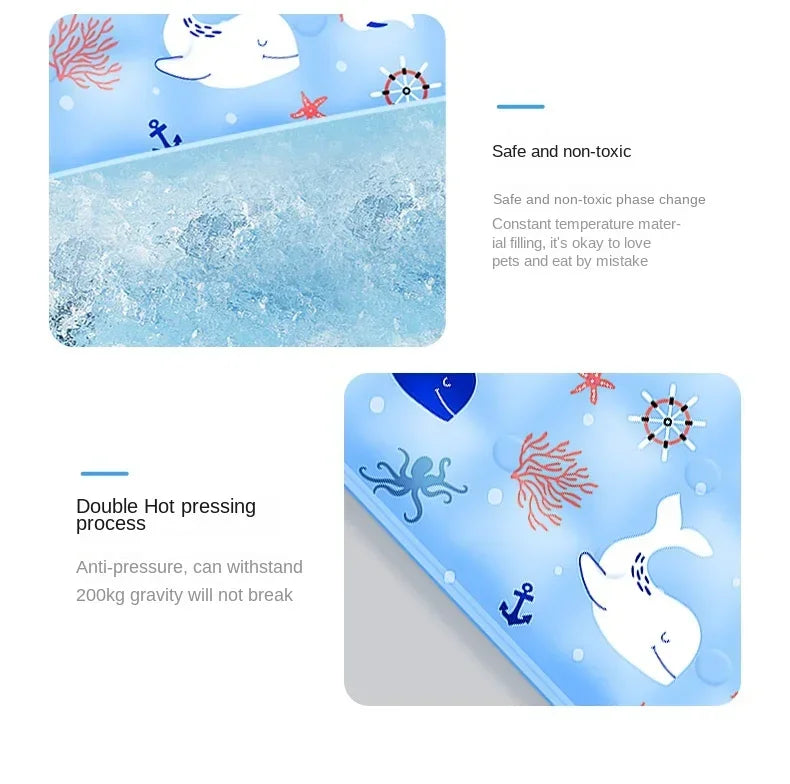 Cooling Pad Ice Mat Summer Pet Dry Ice Crystal Powder Water Injection Dog Cat Cool Mat