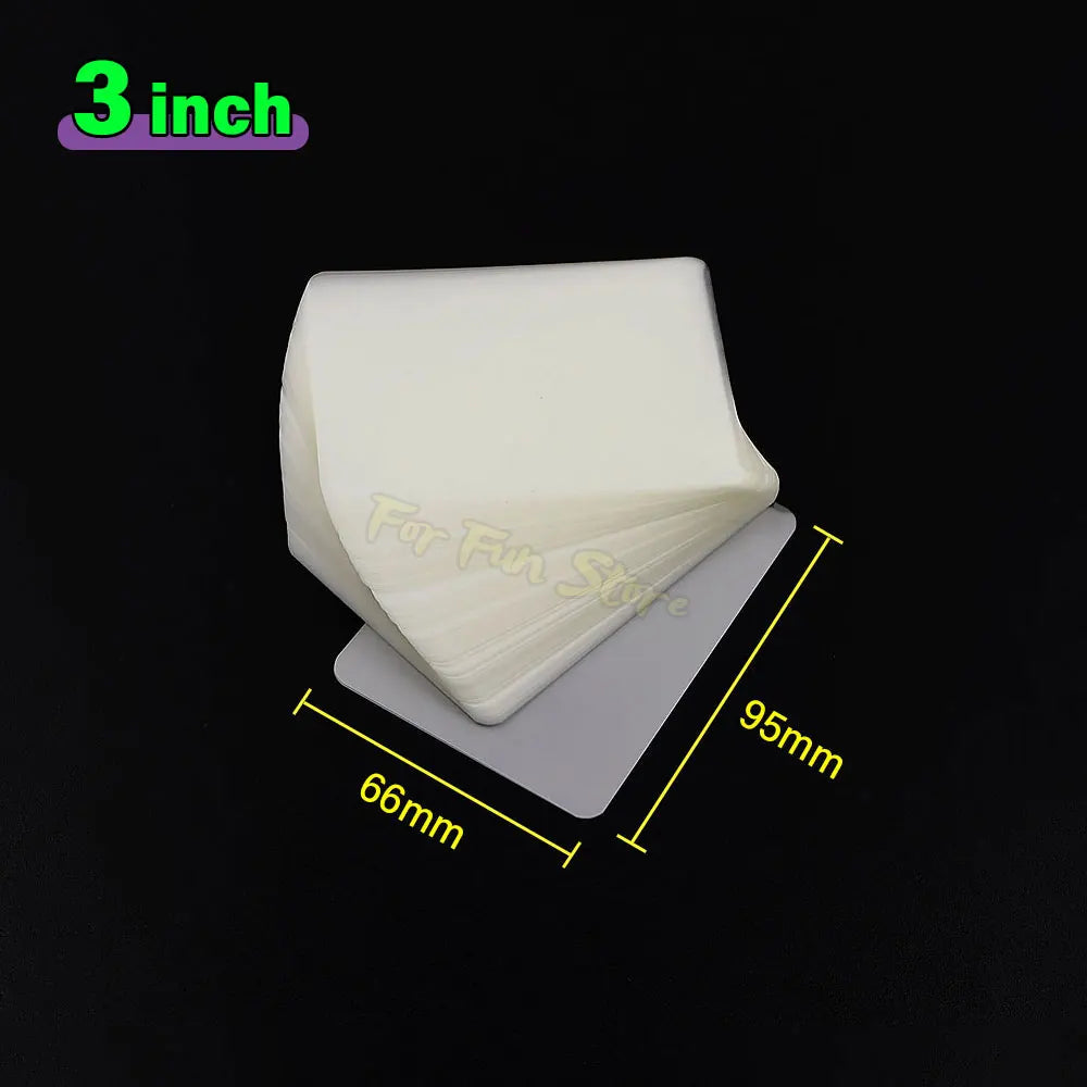 For Fun 3/4/5/6 Inch 100 Sheets 60 Mic Thermal Laminating Film PET Plastic Film For Photo/Card/Picture Hot Laminator Film