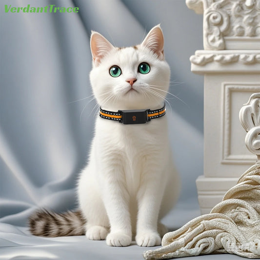 VerdantTrace IP67 Waterproof 4G GPS Animal Tracker Collar Anti-Lost Real Time Tracking Dog Cat Locator Pet Fashion Neck Collar