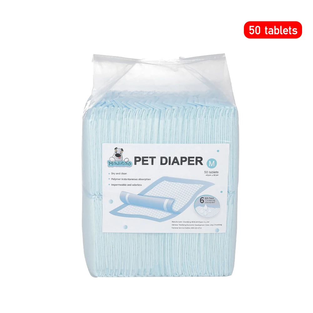Tieker 20/40/50 pieces of disposable extra thick pet diapers pet training pads super absorbent cats and dogs pet supplies
