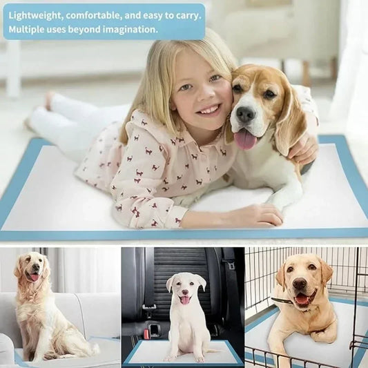 100 Ultra-Absorbent 90x60cm Quick-Dry Puppy Training Pads for Dogs, Nonwoven Fabric Pet Pee Pads for Effective Housebreaking