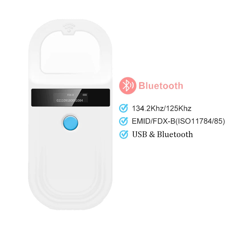Pet ID Chip Digital Scanner USB RFID Dog Cat Animal Handheld 134.2KHz Identification Tag Card Reader Chip