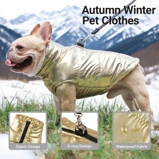 Autumn Winter Pet Dog Clothes For Small Medium Dogs Cat Waterproof Warm Puppy Jacket Vest French Bulldog Yorkshire Coat Outfits