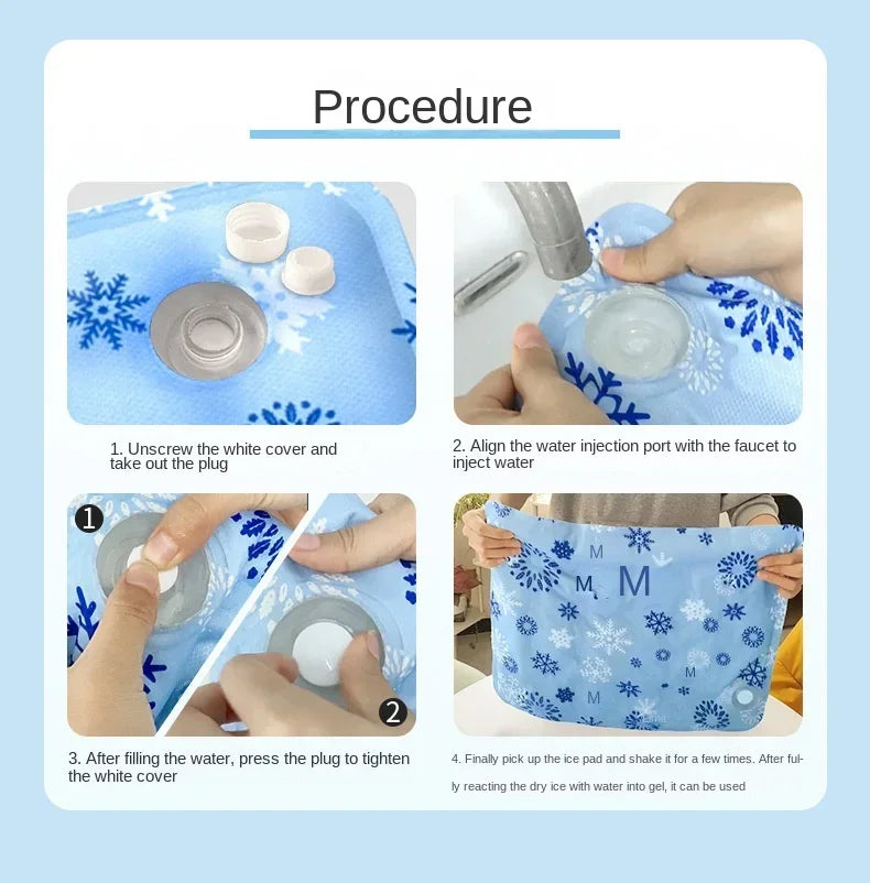 Cooling Pad Ice Mat Summer Pet Dry Ice Crystal Powder Water Injection Dog Cat Cool Mat