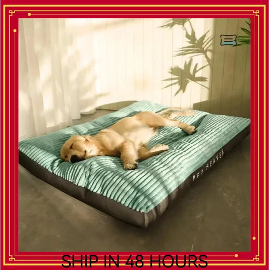 Dog Bed Washable Kennel four seasons Pet Large Sofa Plus Corduroy Thick Deep Sleep Cushion Puppy Mat for Small To Large Dogs