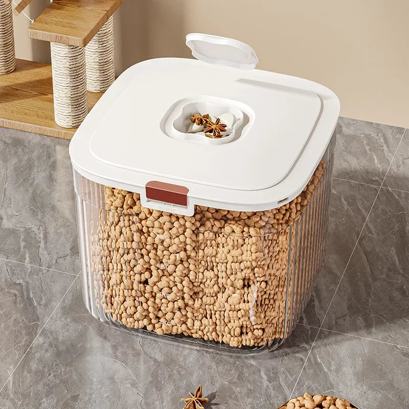Pet Food Storage Bucket Dog Food Bucket Moisture-proof Storage Cat  Box With Lid