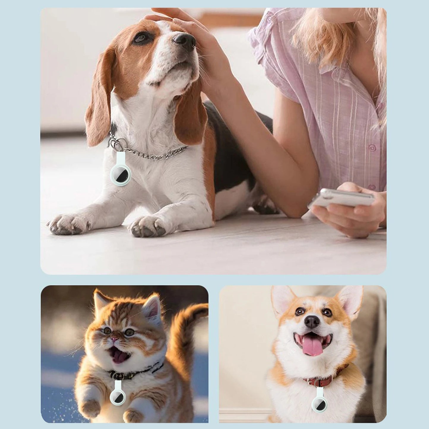 Pet Smart Locator Bluetooth Loss Prevention for Cat GPS Location Tracker for Dog for Android and iPhone Includes Protective Case
