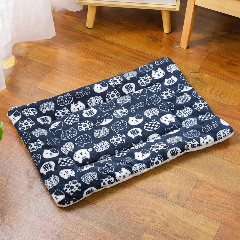 KEMORELA Flannel Pet Sleeping Mat Dog Bed Cat Litter Puppy Bed Dog SofaMattress Cushion for Small Large Dog Blanket Pet Supplies