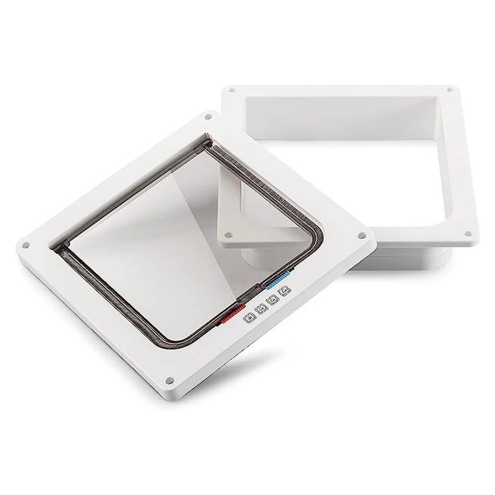 Dog Cat Kitten Flap Puppy Kitten Safety In&out Pet Door with 4 Way Security Lock Door Pet Doors Sliding Door Safety Pet Door