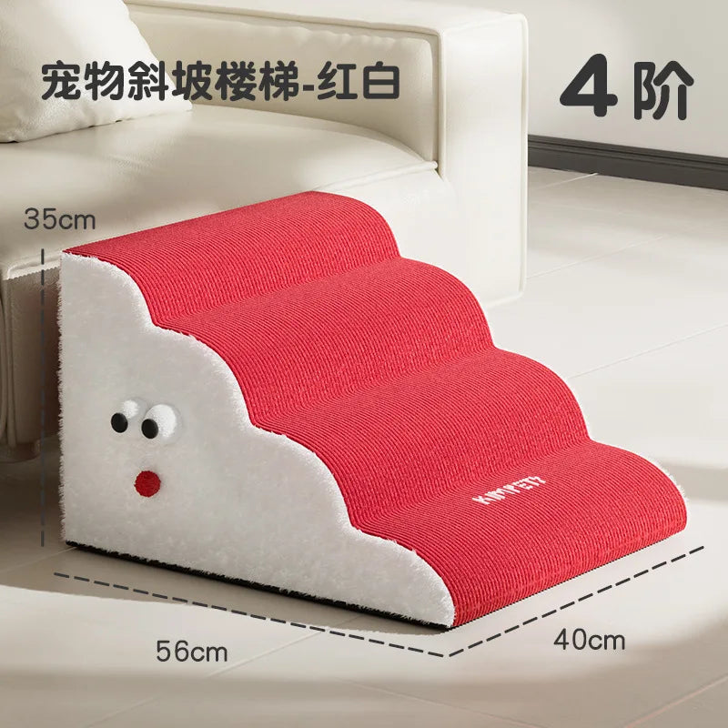 Pet 2/3 Step Stair Dog/Cat Ramp Ladder Memory Foam Sponge Dogs Sofa Removable and Washable Training Pet Ramp Stairs Pet Supplies