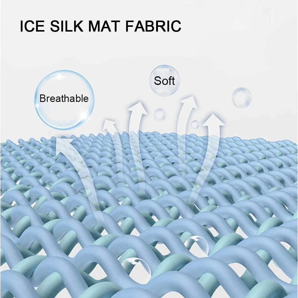 Summer Cooling Pet Mat – Ice Silk Dog Cat Bed Breathable Anti-Slip Cushion for Hot Weather, Washable Comfort for Small Medium