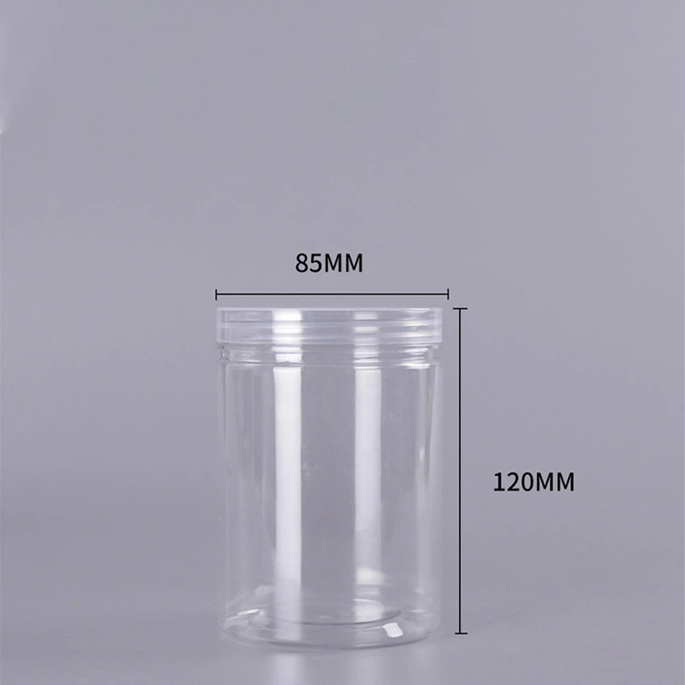 10pcs 500ml 1000ml Plastic Food Jar with Lid PET Seal Pot Empty Food Canister Storage Container Travel