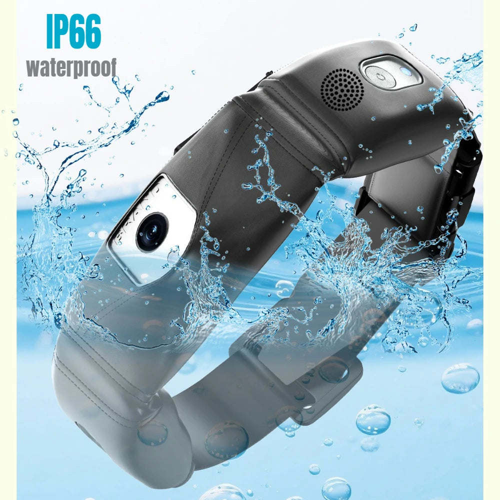 Intelligent Pet Collar GPS Tracker Meter-Level GPS Locator Electronic Fence APP Trajectory Monitoring Dog Trainer with 2K Camera