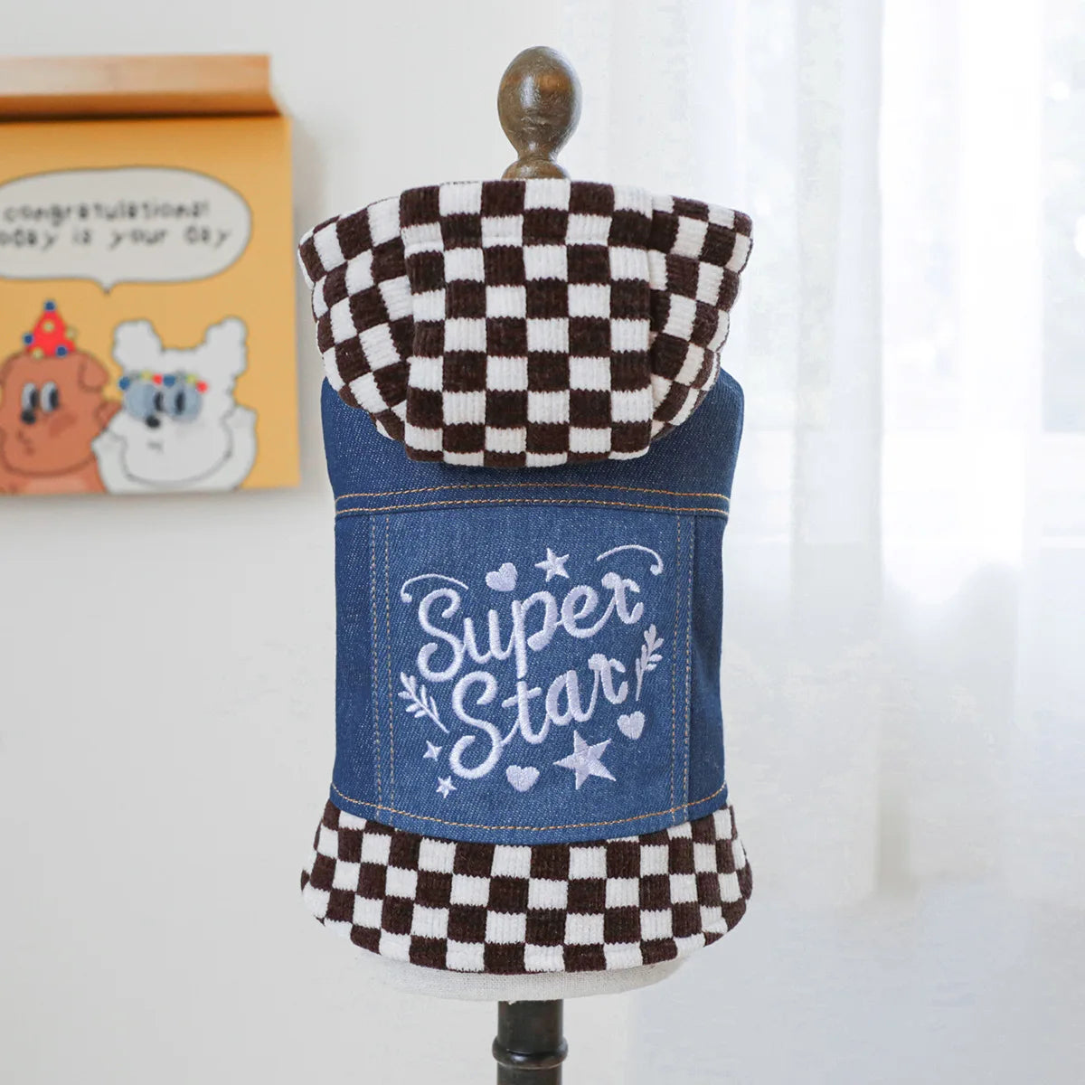 Pet Clothing Spring And Autumn Handsome Cool Cowboy Coat Suitable Cute Rock Roll Denim Clothing for Small and Medium sized Dogs