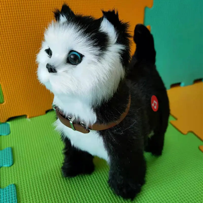 Robot Cat Electronic Plush Cat Singing Songs Dog Walk Electric Kitten Leash Control Music Kitty Pet Cute Animal Toy Kids Gift