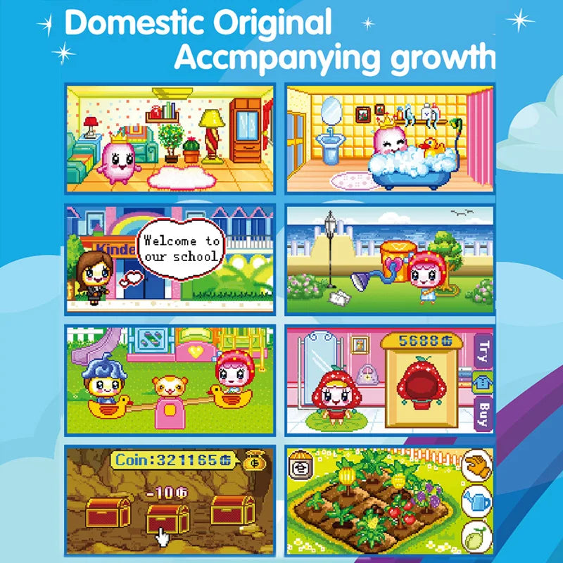 Tamagotchi Original Electronic Pet Machine Game Console English Version Color Screen Pet Development Toys Gifts
