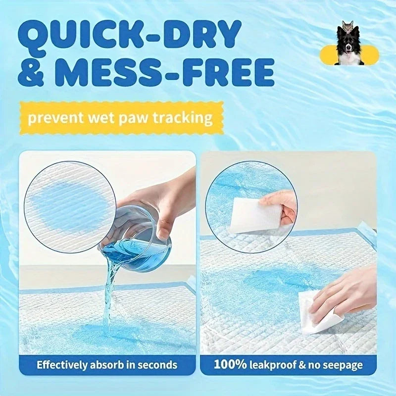 Super Absorbent Pet Diaper Urinal Dog Training Pee Pads 100/50/40/20PCS Disposable Healthy Nappy Mat For Cats Dog Quick-dry Pads