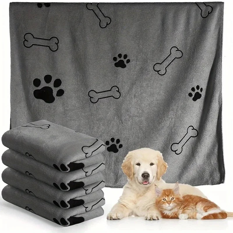 Dog Towel Drying Dog Cat Pet Towel Puppy Microfiber Quick-drying Dog Claw Bath Towel Pet Bath Products Absorbent Medium Dogs