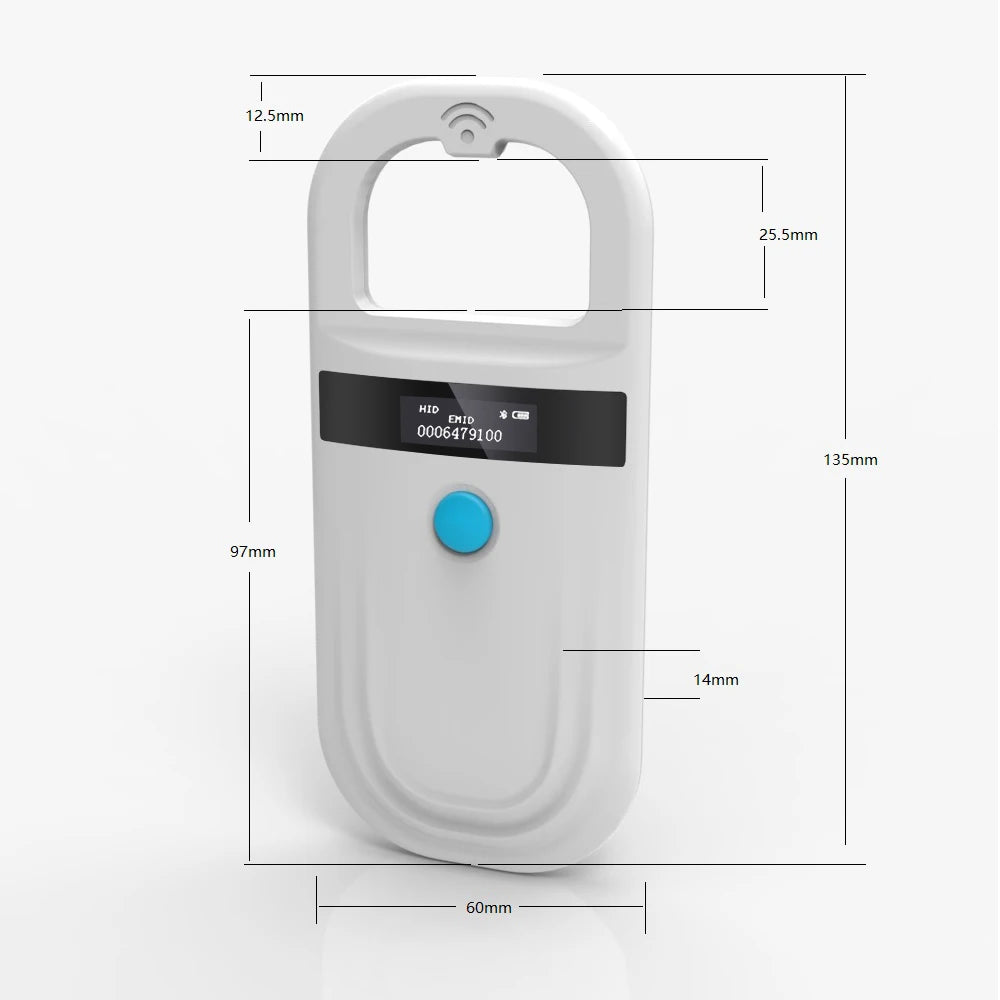 Pet ID Chip Digital Scanner USB RFID Dog Cat Animal Handheld 134.2KHz Identification Tag Card Reader Chip