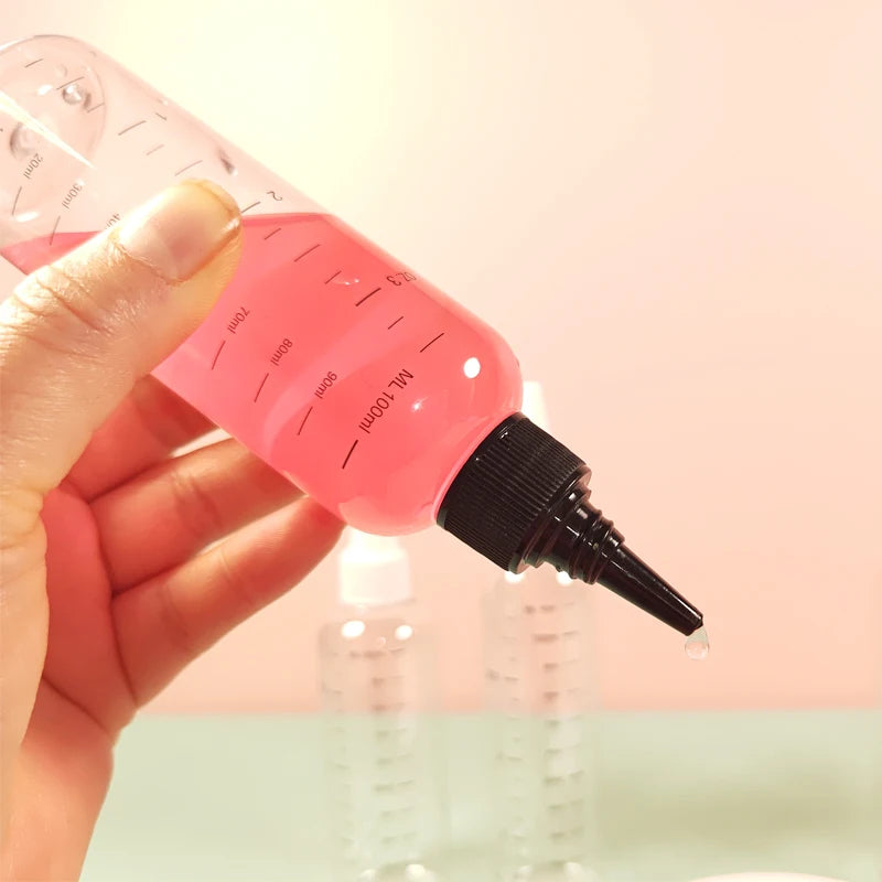 5Pcs 30/60/100/120/250/500ml PET Plastic Ink Bottles Empty Dropper Bottles With Screw-On Lids Squeezable Liquid Oil Container