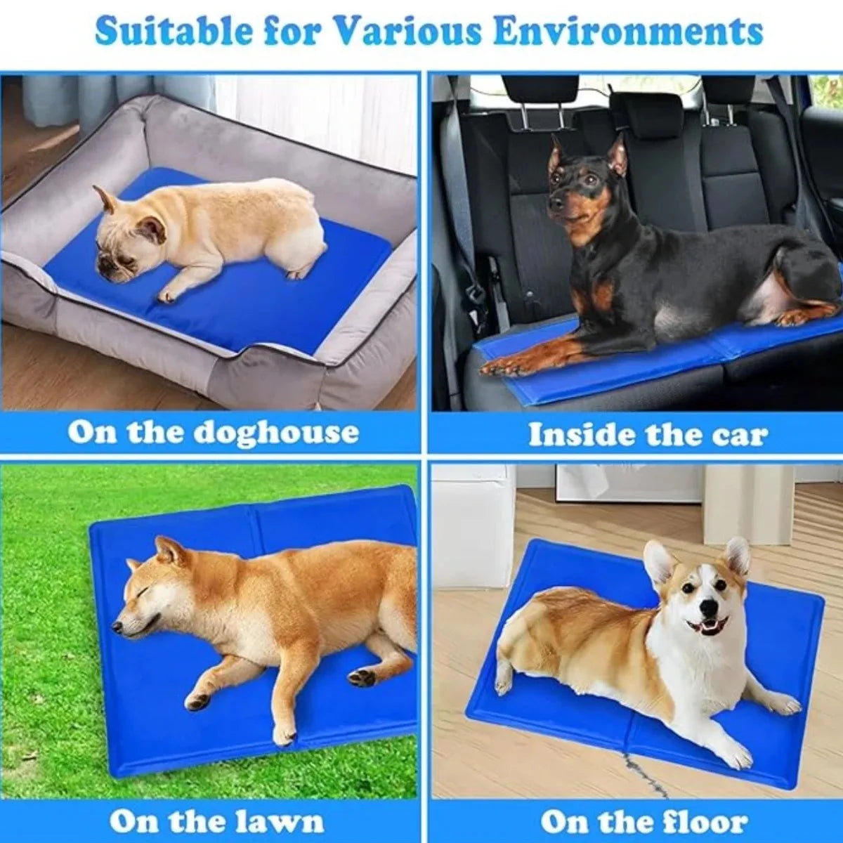 New Pet Ice Bed Mats Cushion Dogs Cats Summer Cooler Sleeping Pad Wear-resistant Heat Relief Cooling Sponge Gel Pet Supplies