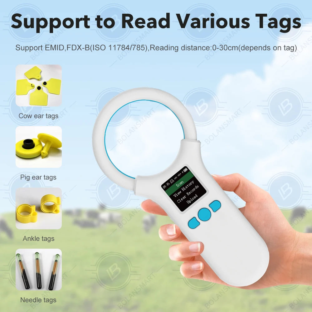 Pet ID Chip Digital Scanner USB RFID Dog Cat Animal Handheld 134.2KHz Identification Tag Card Reader Chip