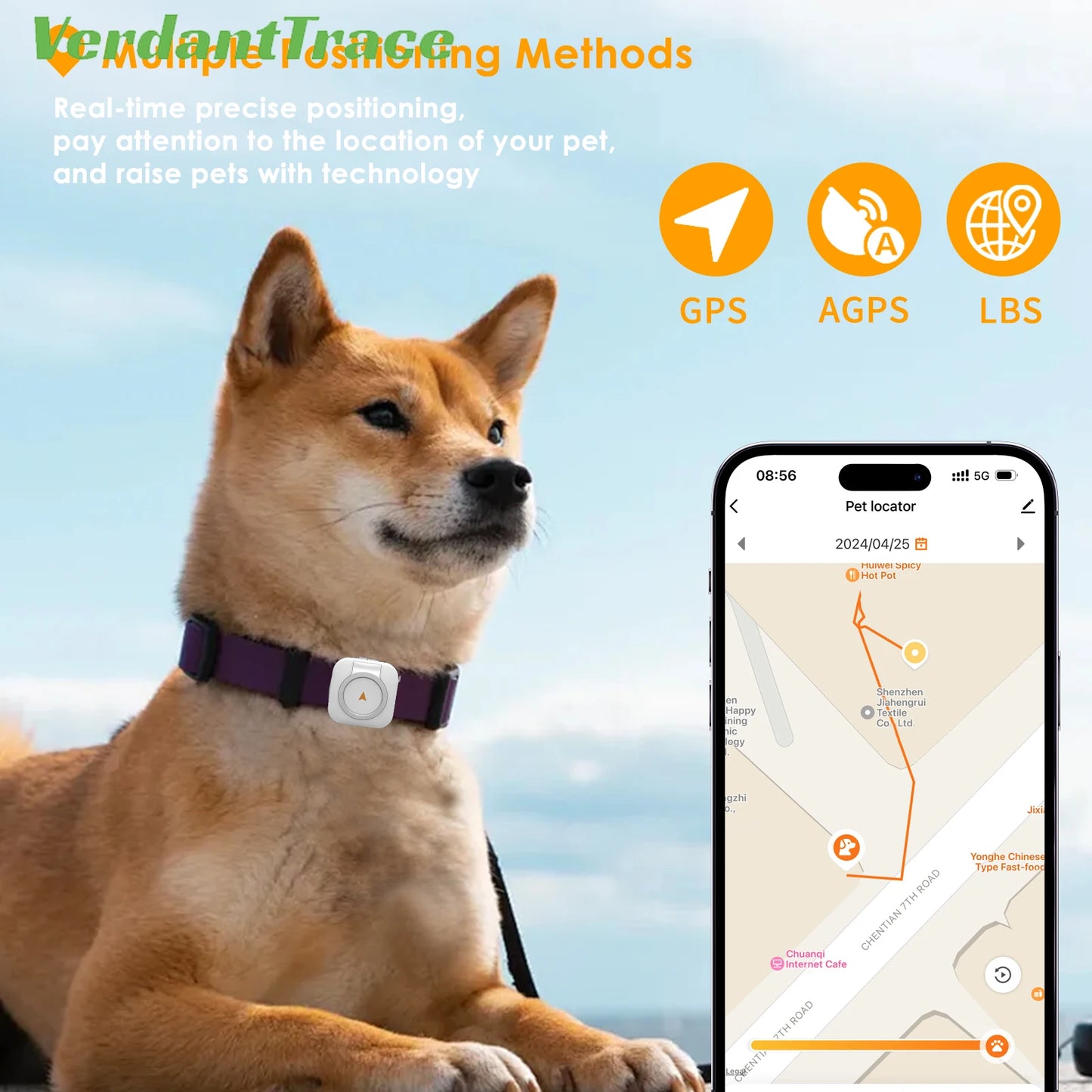 4G GPS Tracker Dog Cat IP67 Waterproof Pet Tracker Geo-fence Dog Collar Monitor Real Time GPS Sports Tracking Health Monitoring