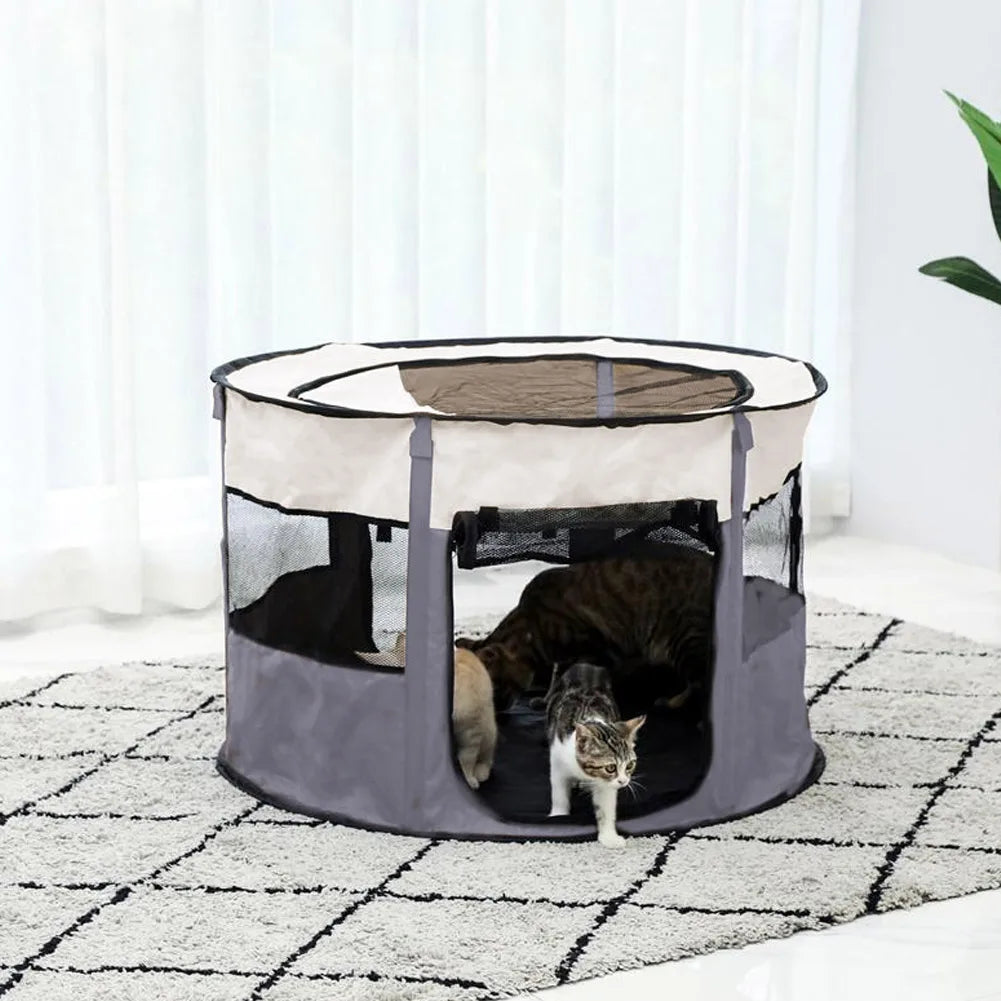 Tieker Foldable Cat Delivery Room Pet Supplies Cat Bed Portable Pet Tent Breathable Cat and Dog Dual-purpose Tent