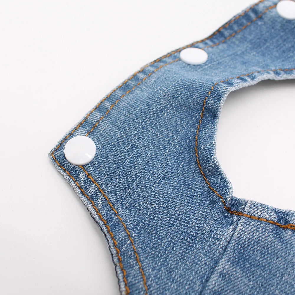 2024 New Thin Pet Dog Jeans Jacket Puppy Denim Clothes with Dog Leash Traction Buckle Cool Harness Vest for Small Medium Dogs