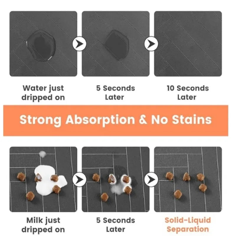 VIKAMA Pet Floor Mat Pvc Waterproof Mat For Dog House Dirt Resistant Easy To Care Mat Pet Feeding Splash Proof Leak Proof Mat
