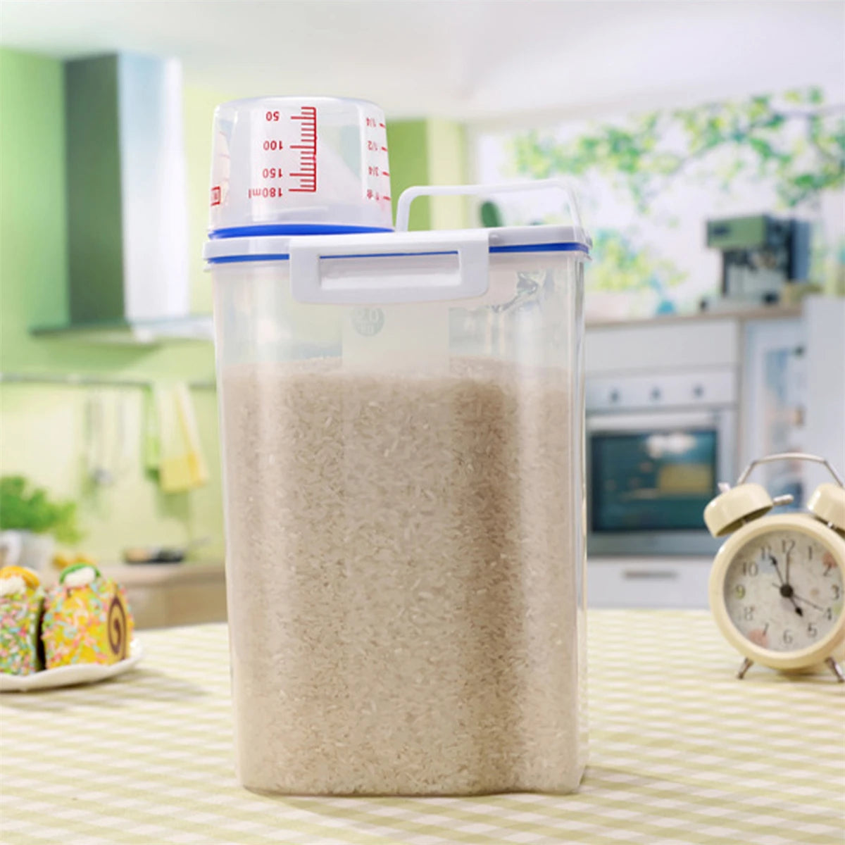 1Pc Pet Food Storage with Seal Ring 2.3L 2.5L 3L Large Capacity Portable Sealed Transparent Container Durable Cats Dogs Feed Jar