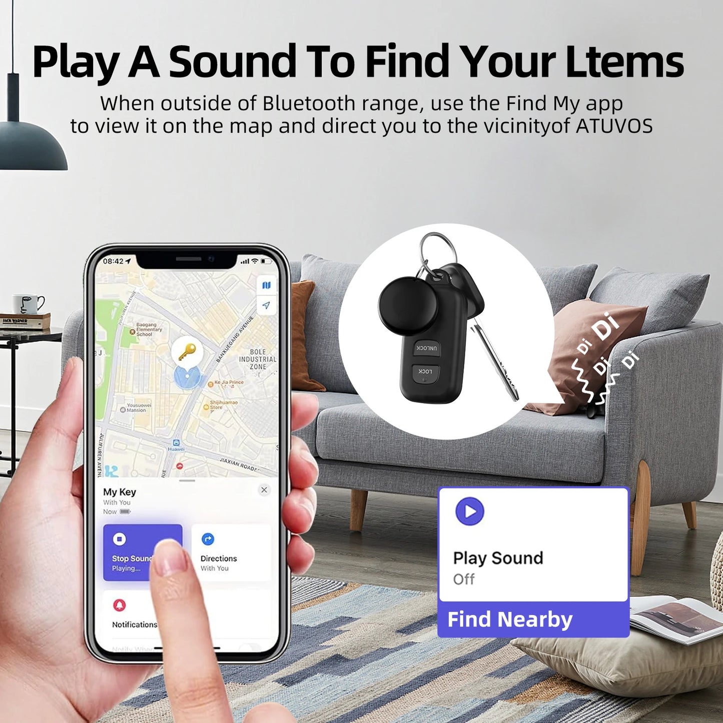 Find My GPS Mini Portable Tracking Mobile Tracking Anti Loss Smart Device Location Alarm Reminder Find Pet Key Wallet Tracker