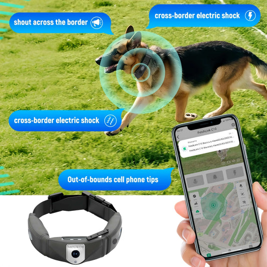 Pet GPS Locator Intelligent GPS Tracker Collar Remote APP Control Electronic Fence Activity Monitoring Dog Trainer with Camera